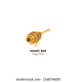 Honey Logo, bee logo - vector