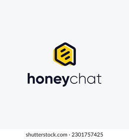 honey logo chat bubble symbol