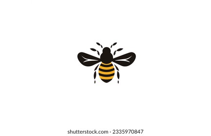 honey logo design black simple flat icon on white background