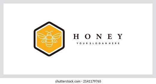 Honey logo design with creative concept