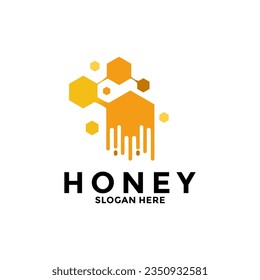 Honey logo design inspiration, Honey Bee logo vector icon template