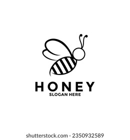 Honey logo design inspiration, Honey Bee logo vector icon template