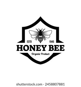 Honey logo design template illustration vector graphic