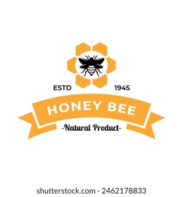Honey logo design template illustration vector graphic