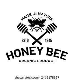 Honey logo design template illustration vector graphic
