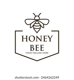 Honey logo design template illustration vector graphic