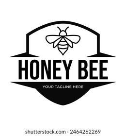 Honey logo design template illustration vector graphic