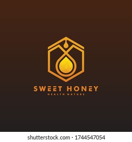 Honey logo design template vector illustration