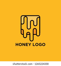 honey logo design vector