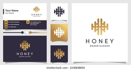 Honey logo design vector with modern creative style
