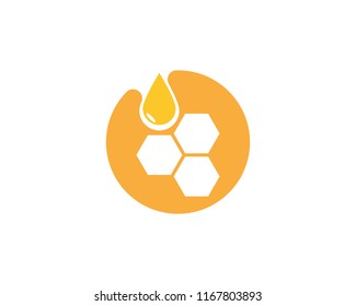 Honey logo design vector template