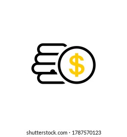 Honey logo icon design, Vector illustration, Money with Honey Logo Design Concept. Food logo template