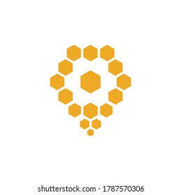 Honey logo icon design, Vector illustration, Point Honey Logo Design Concept. Food logo template