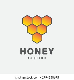 Diseño del icono del logotipo de la miel. ilustración vectorial