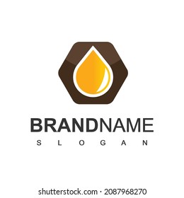 Logotipo de miel, vector de diseño de icono de miel