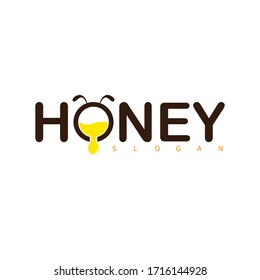 Honey Logo Label Bee Symbol