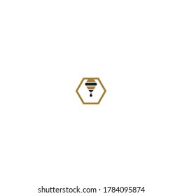 Honey logo, leaves, leaf honey logo icon design concept illustration