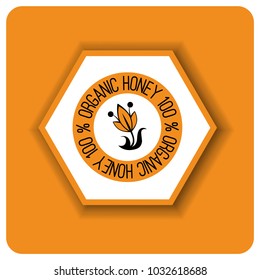 honey logo on an orange background