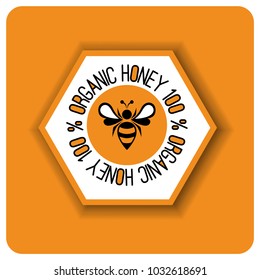 honey logo on an orange background