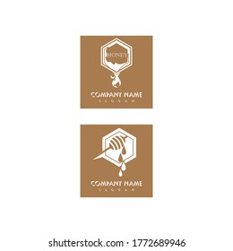 
Honey  Logo Template Design Vector Design Concept Symbol