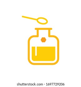 Diseño de icono vectorial de plantilla de logotipo de miel