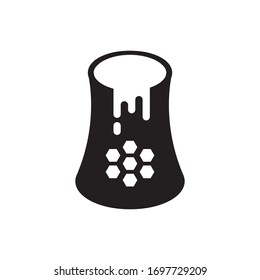 Diseño de icono vectorial de plantilla de logotipo de miel