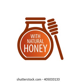 Honey logo template. Vector illustration. Design element