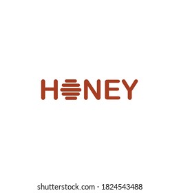 Icono de diseño de vectores con logotipo de miel