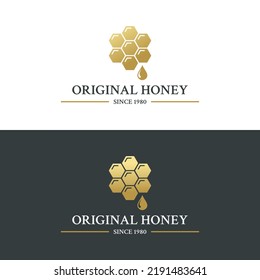 Honey Logo Vector Editable Illustration For Honey Icon Illustration. Honey logo premium design for all needs. Such as honey product logos, digital designs, prints and others.
