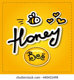 Honey Logo.  Vector illustration EPS 10