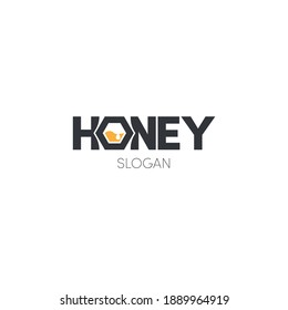 Honey logo, vector illustration, isolated on white background