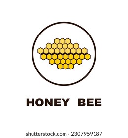 honey logo vector with slogan template