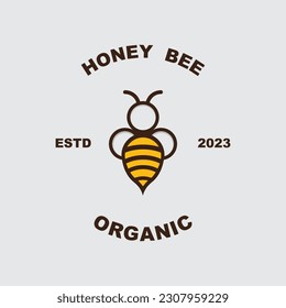 honey logo vector with slogan template