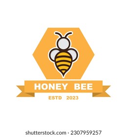 honey logo vector with slogan template