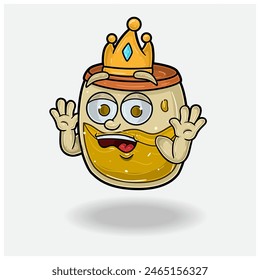 Honey Mascot Character Cartoon With Shocked expression. For brand, label, packaging and product. Vector Illustrations