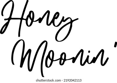 Honey Moonin', Married, Honeymoon Matching Shirts, Honeymoon T-shirt, Instant download, Married for Cricut and Silhouette, Typography, Vector