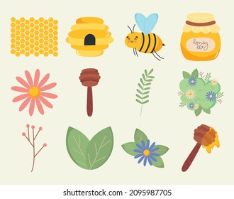 Honig und Natursymbol
