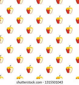 Honey on red apple icon. Flat illustration of honey on red apple vector icon for web design