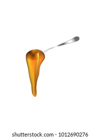Honey on spoon
