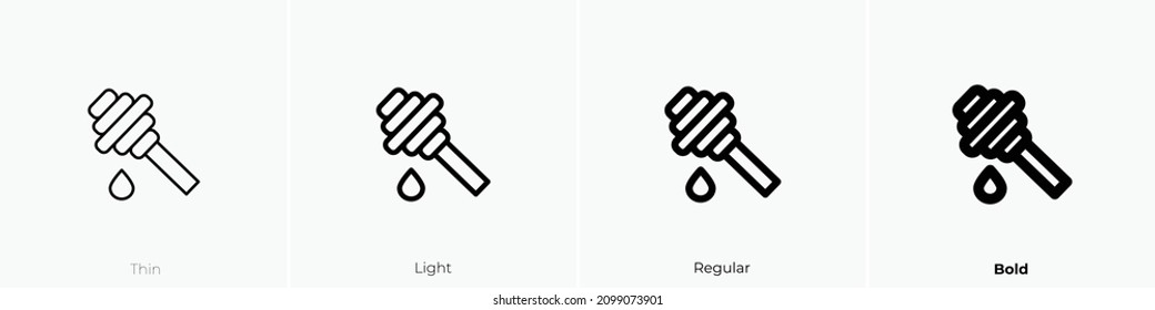 honey one icon. Thin, Light Regular And Bold style design isolated on white background