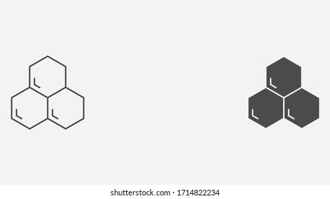 Honey outline and filled vector icon sign symbol