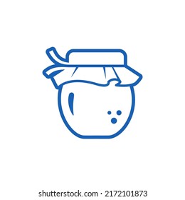 Honey outline icon. Rosh hashanah line vector design element. Collection of monochrome symbols for jewish new year