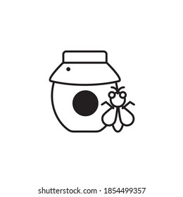 Honey outline icon style illustration. EPS 10 File