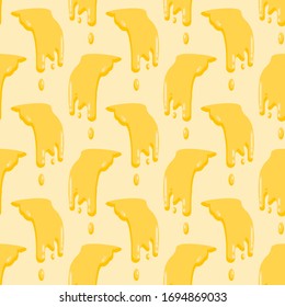 Honey pattern, illustration, vector on white background