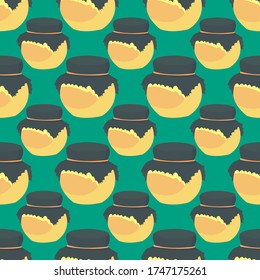 Patrón de miel , ilustración, vector sobre fondo blanco