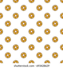 Honey plant pattern in cartoon style. Seamless pattern vector illustration
