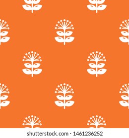 Honey plant pattern vector orange for any web design best
