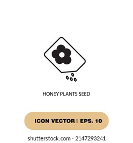 honey plants seed icons  symbol vector elements for infographic web