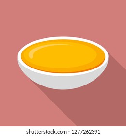 Honey plate icon. Flat illustration of honey plate vector icon for web design
