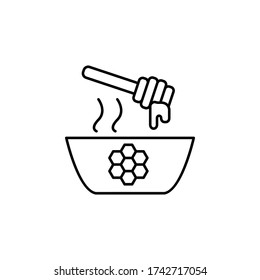 Honey, plate icon. Simple line, outline vector elements of body care for ui and ux, website or mobile application